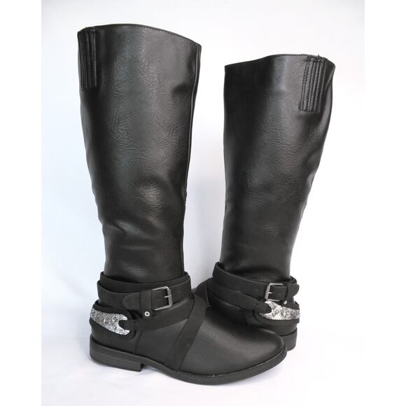 New RAMPAGE Women's Sz 9 Isadora Almond Toe Mid Calf Riding Boots - Picture 2 of 11